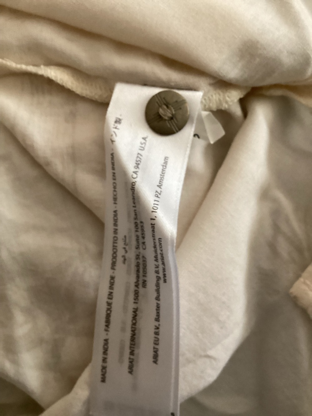 Ariat Cream Western Motif Short-Sleeve Button-Up XS - Picture 4 of 4